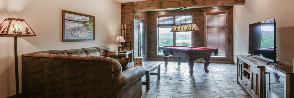 6BV-basement living room with pool table