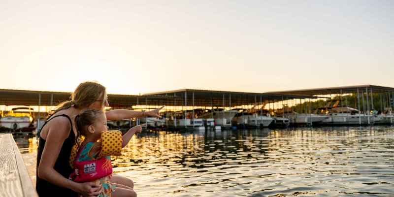 Family on Dock